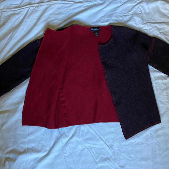 Mercer & Madison Vintage 100% Wool Cardigan Woman’s M Brown/Red - Picture 3 of 6